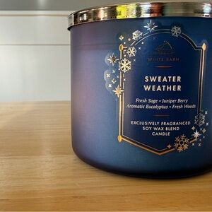 White Barn Sweater Weather Candle - Deep Blue